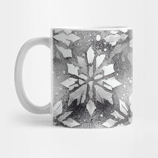 Gray Snowflakes Pattern Mug